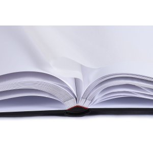 Henzo Fotoalbum CHAMPAGNE schwarz 35x35 cm 70 weiße Seiten Goldprägung