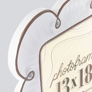 ZEP Fotorahmen Nuvola 10x15 13x18 Braun Weiß Blumenform Kunstharz mit Glas