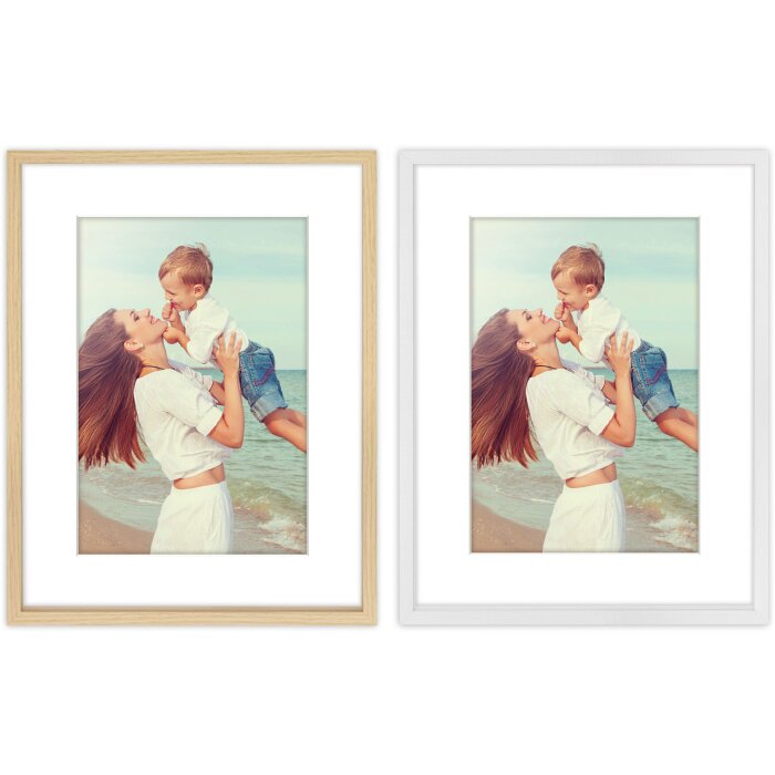 ZEP Holzrahmen Alice Weiß oder Natur 30x30 cm oder 30x40 cm