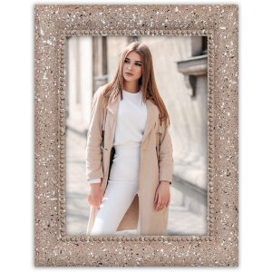 ZEP Bilderrahmen Pollock Terrazzo Weiß Grau Braun 10x15 13x18 15x20 cm