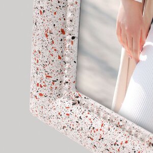 ZEP Bilderrahmen Pollock Terrazzo Weiß Grau Braun 10x15 13x18 15x20 cm