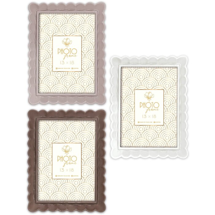 Фоторамка ZEP HERVE из полимерной смолы 10x15, 13x18, 15x20 см (белый, тауп, коричневый)