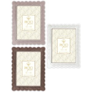 ZEP Bilderrahmen HERVE Kunstharz Weiß Taupe Braun...