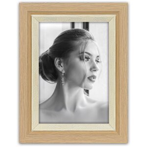 ZEP Portraitrahmen Sydney Braun Natur Weiß 10x15 13x18 15x20 cm Glas