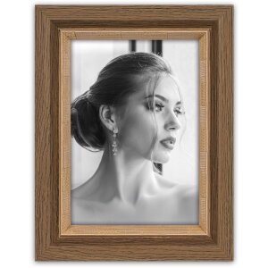 ZEP Portraitrahmen Sydney Braun Natur Weiß 10x15 13x18 15x20 cm Glas