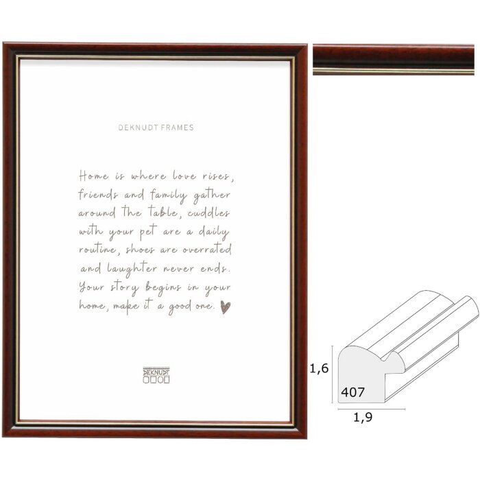 Deknudt S407H2 Holzrahmen Braun Klarglas 10x15 bis 30x40 cm