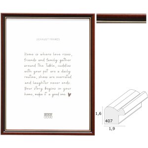 Deknudt S407H2 Holzrahmen Braun Klarglas 10x15 bis 30x40 cm