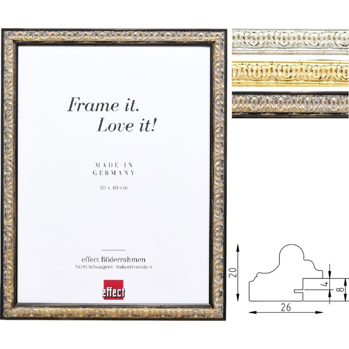 Effect Holz-Bilderrahmen Profil 86 Barock silber gold schwarz viele Formate

Деревянная фоторамка Effect Profil 86 Барокко серебро золото черно-серебро