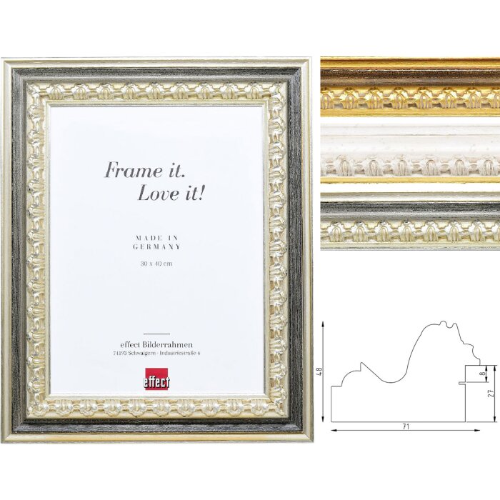 Effect Holz Profil 80: Барочная фоторамка из дерева до 70х100 см