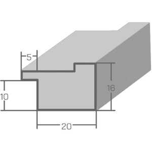 MendeFrames Деревянная рамка 13x18 см с музеемным стеклом черная