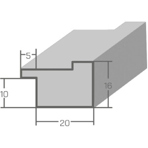 MendeFrames Фоторамка деревянная 20x28 см кремовая с музейным стеклом