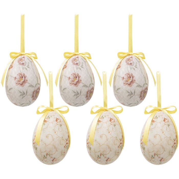 Clayre & Eef Набор подвесок "Яйцо" 6 шт 7x10 см