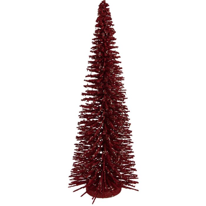 Clayre & Eef 66320R Dekoration Weihnachtsbaum Rot-Gold 20x50 cm