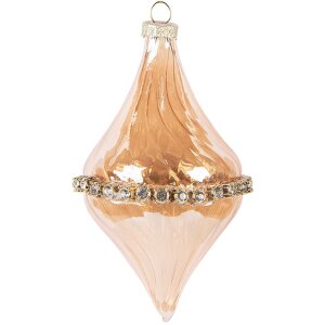 Clayre & Eef 6GL5154 Christbaumkugel Ø 8x14 cm...