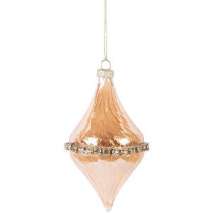 Clayre & Eef 6GL5154 Christbaumkugel Ø 8x14 cm...