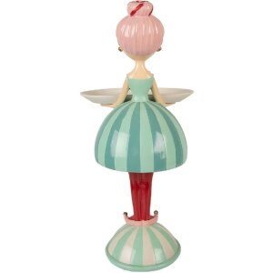 Clayre & Eef Dekoration Kind mit Schale 18x16x38 cm Blau/Weiß 6PR5795