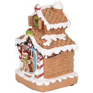 Clayre & Eef 6PR5867 Dekoration Haus mit LED 11x10x17 cm