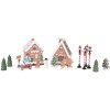 Clayre & Eef Декоративные домики с LED, набор 17 шт 9x8x13 см