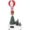 Clayre & Eef 6PR5870 Dekoration Weihnachtsbäume mit LED grün weiß 17x13x32cm