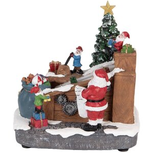 Clayre & Eef 6PR5872 Dekoration Weihnachtsmann mit...