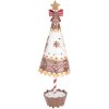Clayre & Eef 6Y5803 Dekoration Weihnachtsbaum Ø 11x37 cm Braun Weiß
