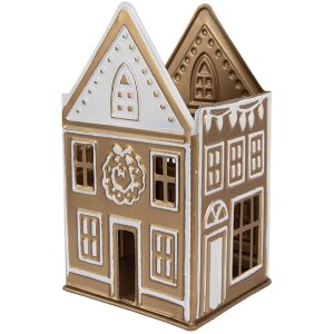 Clayre & Eef Подсвечник 12x11x22 см Золото-Белый