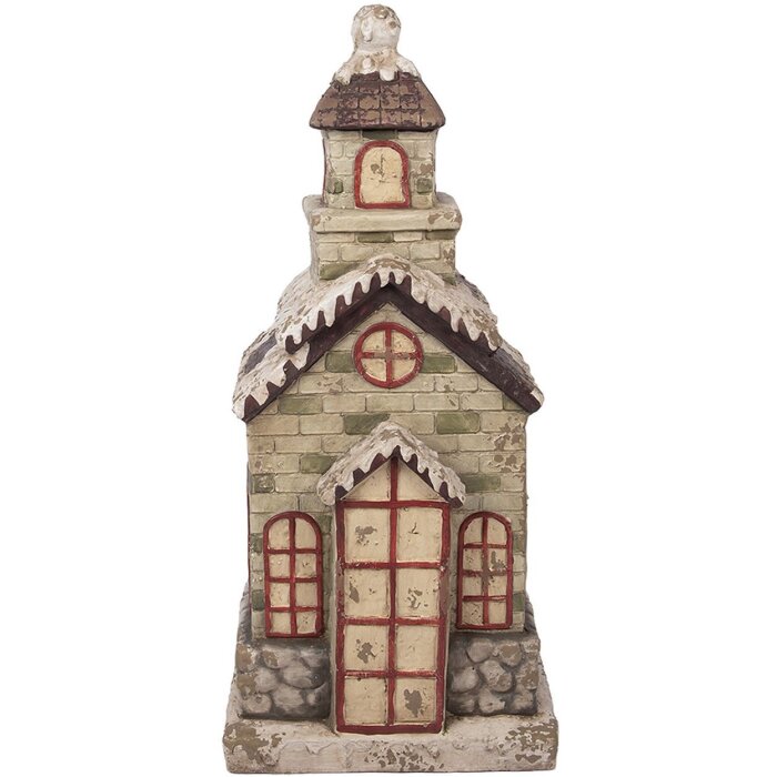 Clayre & Eef Декоративный домик 36x30x80 см Кантри Зеленый Бежевый