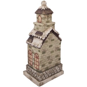 Clayre & Eef Декоративный домик 36x30x80 см Кантри Зеленый Бежевый