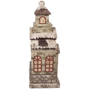 Clayre & Eef Декоративный домик 36x30x80 см Кантри Зеленый Бежевый