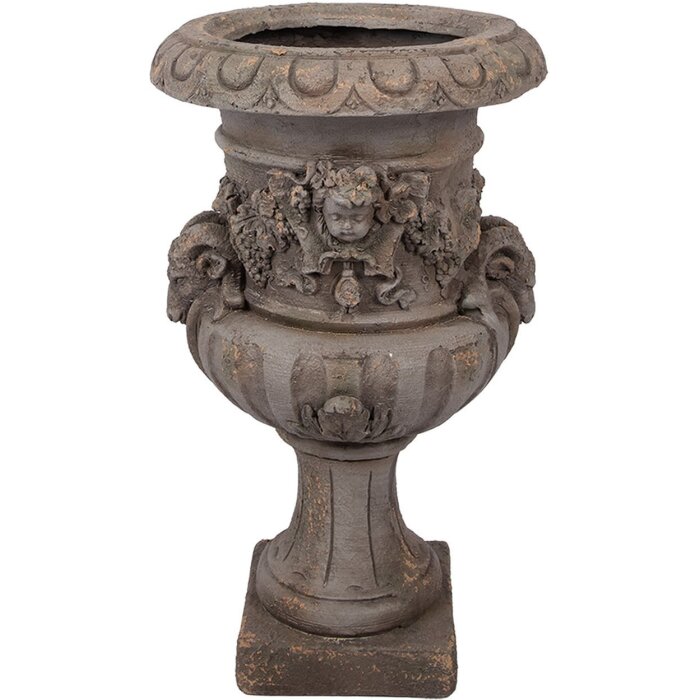 Clayre & Eef Декоративный горшок для цветов серый 40x38x64 см