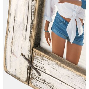 ZEP Bilderrahmen Horn Holz Weiß Vintage 13x18 cm...