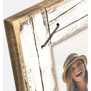 ZEP Bilderrahmen Horn Holz Weiß Vintage 13x18 cm oder 15x20 cm