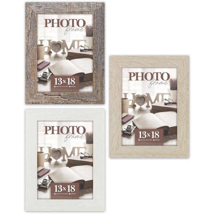 ZEP Renton Деревянная фоторамка 3 цвета 4 размера с прозрачным стеклом