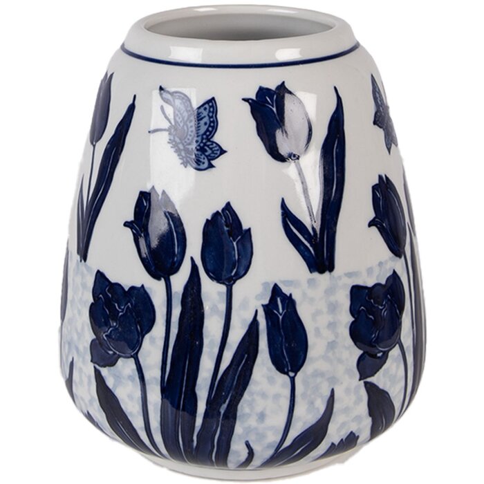 Ваза Clayre & Eef с тюльпанами, Ø 16x18 см