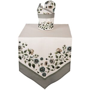 Clayre & Eef GTB50 Brotkörbchen Ø 15x16 cm Beige-Grün