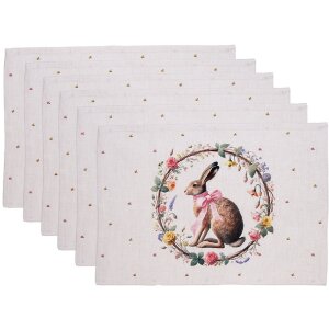 Clayre & Eef EWC40 Tischset 6 Stück 48x33 cm...