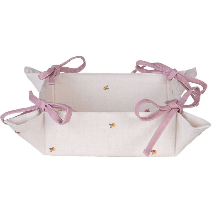 Clayre & Eef EWC47 Brotkörbchen 35x35x8 cm Beige-Braun quadratisch