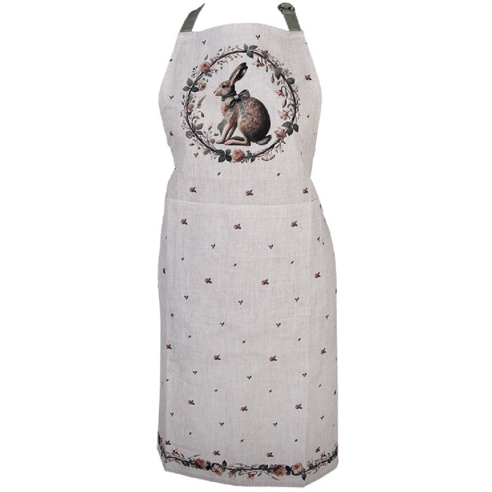 Clayre & Eef NLE41 Schürze 70x85 cm Beige-Braun