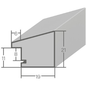 Фоторамка MendeFrames из дерева H130 белая 10x10 см с обычным стеклом