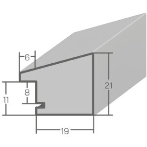 Фоторамка MendeFrames дерево белая 40x40 см с музеем стеклом