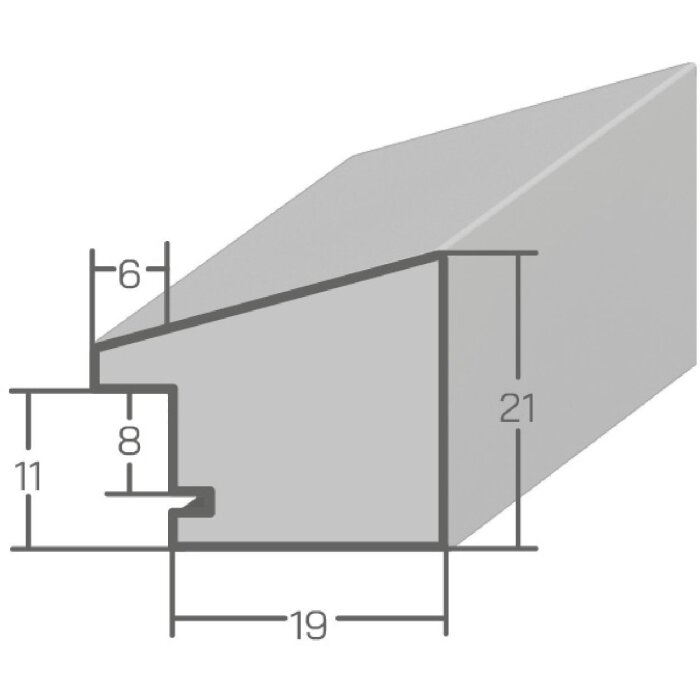 Фоторамка MendeFrames из дерева H130 белая 60x60 см с антиотражающим стеклом