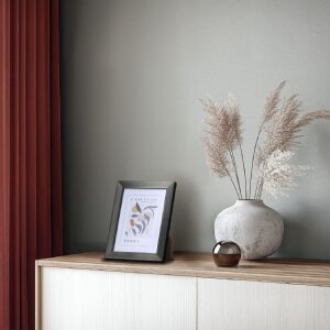 Фоторамка Hama Flora из пластика, серая, 10x15 см, с антибликовым стеклом