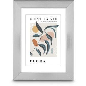 Фоторамка Hama Flora серебристая 10 x 15 см