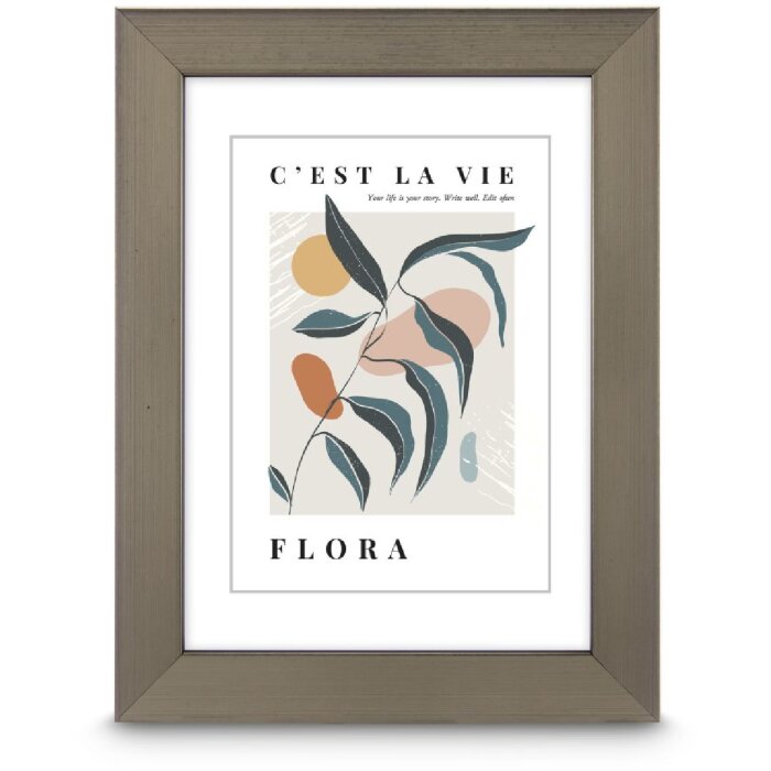 Фоторамка Hama Flora, сталь, 15x20 см, полистирол, мытое стекло