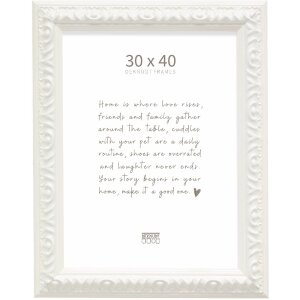 Фоторамка Deknudt S996K — деревянная, с кlargласом, 30x40–40x60 см, белая/черная