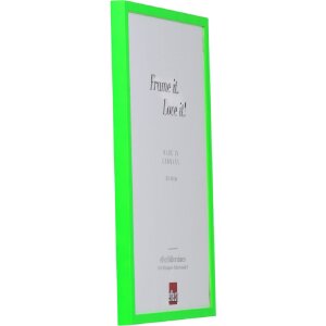 Фоторамка Effect из дерева неоново-зеленая 18x32 см с музеевым стеклом