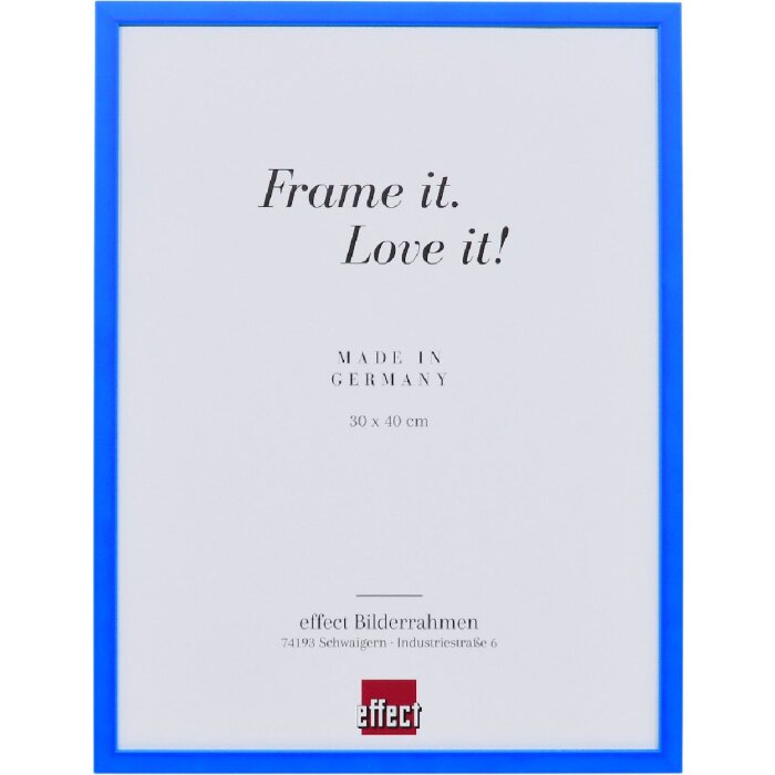 Фоторамка Effect из дерева неоново-синяя 10,5x14,8 см с прозрачным стеклом