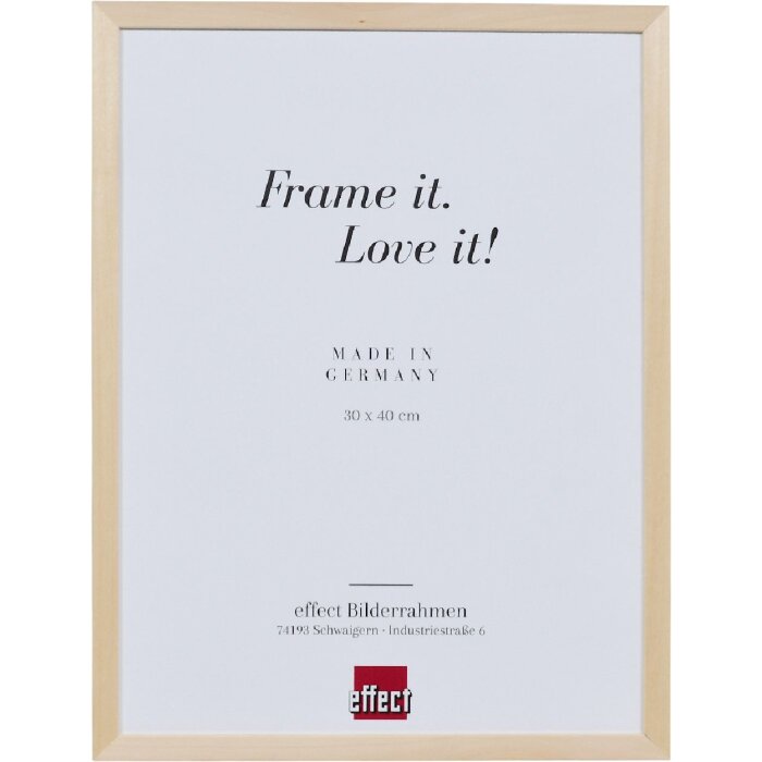 Фоторамка Effect деревянная, профиль 2490, натуральная, 45x60 см, с прозрачным стеклом