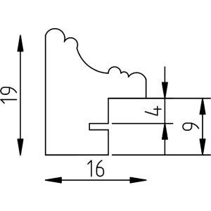 Фоторамка Effect из дерева, 18x27 см, черная, с музеевым стеклом