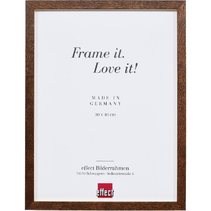 Фоторамка Effect из дерева профиль 2430 орех 50x75 см с кlargласом и абstandshalterом